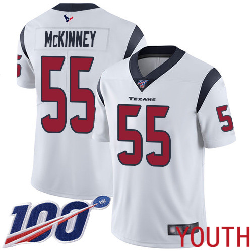 Houston Texans Limited White Youth Benardrick McKinney Road Jersey NFL Football #55 100th Season Vapor Untouchable